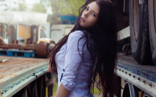 Elina karimova truck portrait longhair - a truck free wallpaper