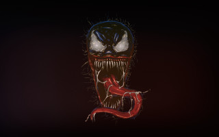 Creepy alien red tongue big - a red tongue free wallpaper