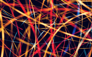 Colorful lines air black background - the air together free wallpaper