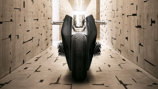 Motorcycle narrow room wooden walls - narrow free wallpaper