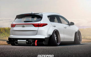 White car road field trees - altichiero free wallpaper