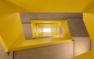 Yellow room white window abstract - david chipperfield free wallpaper