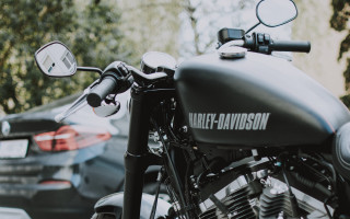 Motorcycle car parking lot tilt - other car free wallpaper