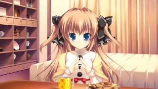 Girl sitting table food coffee - a girl sitting free wallpaper for desktop