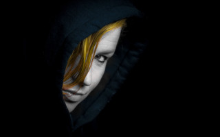 Yellow hair black hoodie serious - yellow hair free wallpaper