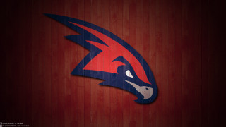Red blue logo wooden wall - northwest free wallpaper
