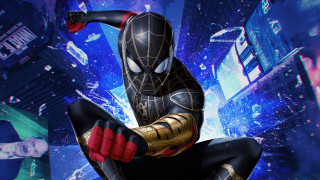 Spiderman ledge city night starry - a spider man free wallpaper