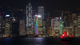 Boat city night lights aurora - the water near a city free wallpaper