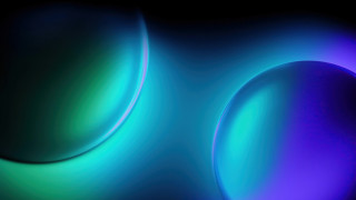 Blue green black circle abstract - c4d free wallpaper