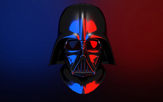 Darth vader helmet red blue - cinema 4 d free wallpaper