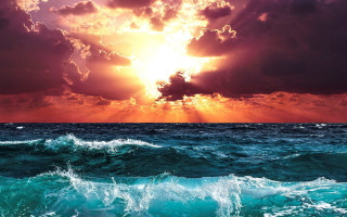 Ocean sunset dock bridge lighthouse - a sky in the background free wallpaper