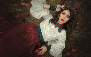 Woman apple flowers fashion elina - apple free wallpaper