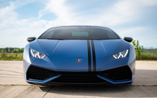 Blue sports car cloudy sky 2 - a blue sports car free wallpaper for desktop