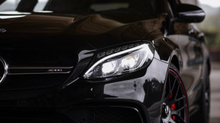 Black mercedes closeup detailed face - neoism free wallpaper
