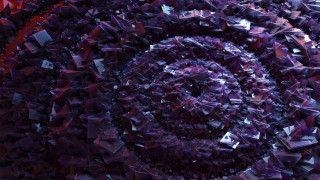 Large purple object circle red - octane renderer free wallpaper