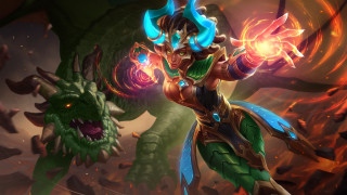 Woman green outfit sword dragon - a sword next free wallpaper