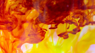 Red yellow liquid action painting - liquid free wallpaper