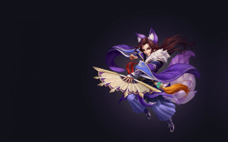 Purple dress woman sword fan - a purple dress holding free wallpaper