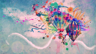 Hot air balloon colorful sky - a hot air balloon free wallpaper