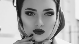 Elina karimova fashion artdeco blackwhite - photo of her face free wallpaper