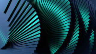 Blue green abstract curved side - a green stripe free wallpaper