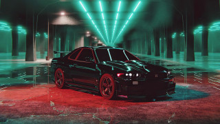Car darkroom greenlights redcarpet photorealism - a red carpet free wallpaper