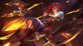 Woman demon sword fire armor - fire free wallpaper