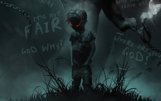 Boy glowing eye chain knife - a boy free wallpaper