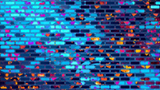 Blue brick hearts sky mosaic - alison kinnaird free wallpaper