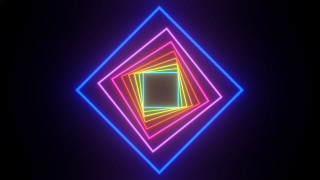 Neon diamond blue red rectangle - a neon free wallpaper