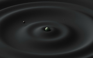 Black white green ball center - a black object free wallpaper