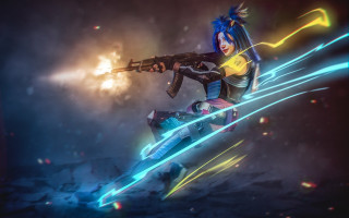 Fan qi cyberpunk gun saber - a light saber free wallpaper for desktop