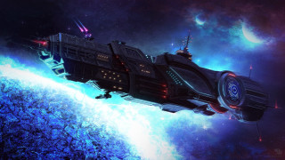 Futuristic space ship planet starship - a futuristic space ship free wallpaper