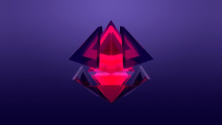Purple red crystal cubism triangle - a red triangle free wallpaper