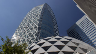 Tall building triangular design tree - free architecture wallpaper