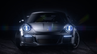 Car headlights spotlight dark room 2 - a spotlight free wallpaper