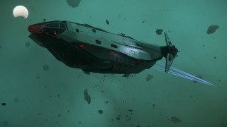 Sci fi fighter ship light - a sci free wallpaper