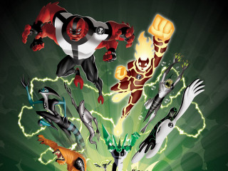 Cartoon characters green background lightning - the character free wallpaper for desktop