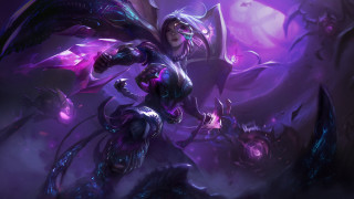 Woman purple sword demon glowing - a purple outfit holding free wallpaper