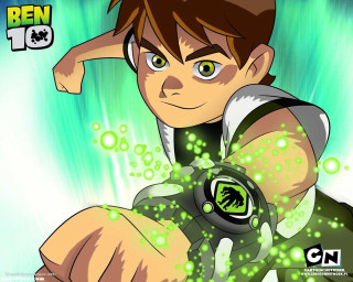 Cartoon boy green background bubbles - a boy free wallpaper