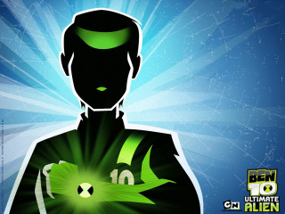 Stylized man green light face - image of a man free wallpaper