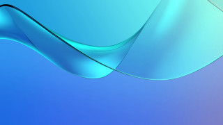 Blue curved minimalism 3d girl - blue background free wallpaper for desktop