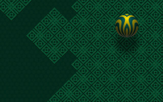 Green yellow ball pattern abstract - ornamental free wallpaper