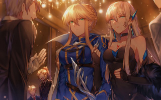 Anime characters room blue dress - renaissance free wallpaper