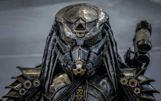 Alien gun helmet biopunk afrofuturism - biopunk free wallpaper