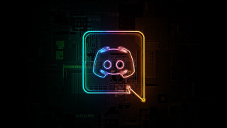 Neon face cyberpunk squares glowing - a pattern of squares and rectangles free wallpaper