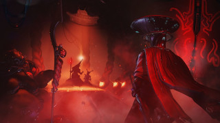 Red armor embers sword cape - warframe armor free wallpaper