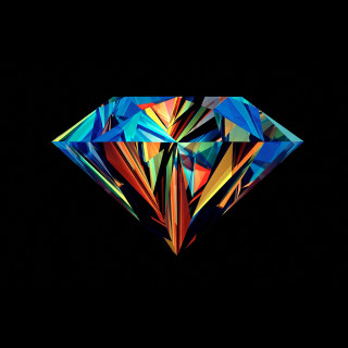 Colorful diamond black background abstract - a black background behind free wallpaper for tablet