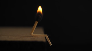 Matchstick lit dark minimalism microscopic - a matchstick free wallpaper