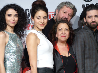 Red carpet group suit white - a red carpet free wallpaper